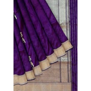 Iris Purple Banarasi Silk Saree