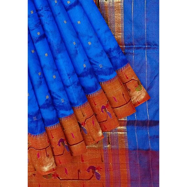 Sky Blue Paithani Silk Saree