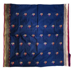 navy blue banarasi saree