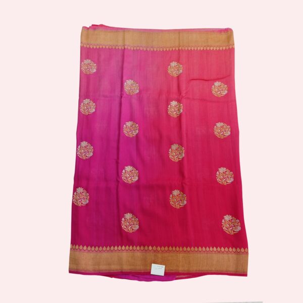 Pink Banarasi Moonga Silk Saree