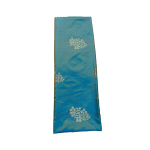 Blue Color Banarasi Silk Saree Floral Motif