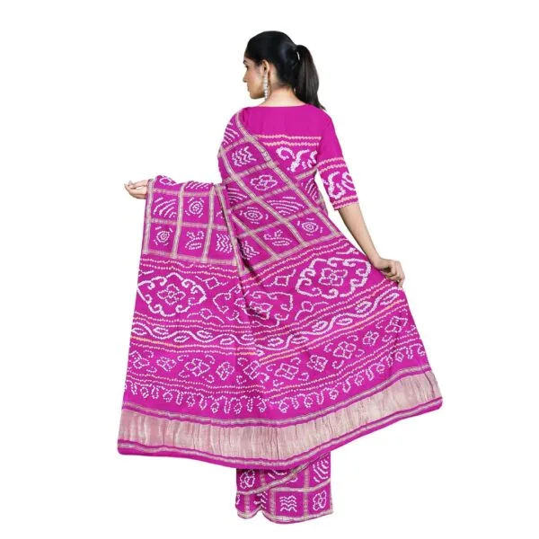 Pink Colour Gharchola Saree - Image 3