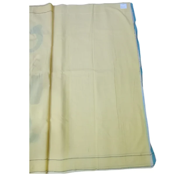Yellow colour single muniya paithani cotton saree with beautiful musical instruments on the top of pallu - Image 3