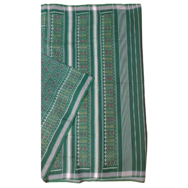 Green colour patola cotton saree - Image 2