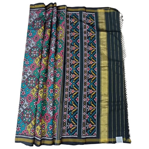Black colour rajkot patola saree - Image 2