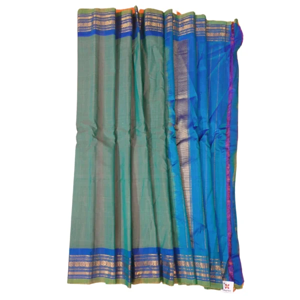 Green and blue colour gadwal sico saree - Image 4