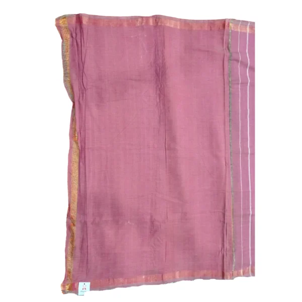 Onion pink colour patola cotton saree - Image 2