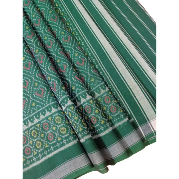 Green colour patola cotton saree