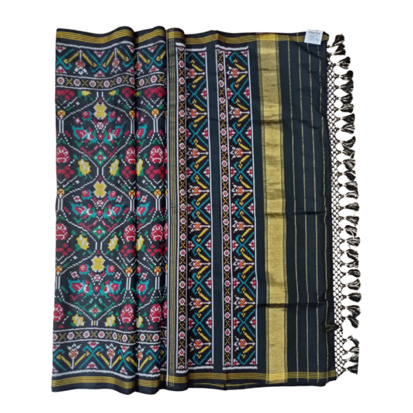 Black colour rajkot patola saree - Image 2