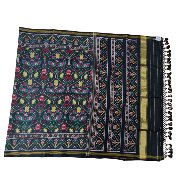 Black colour rajkot patola saree - Image 3