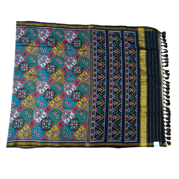 Black colour rajkot patola saree - Image 3
