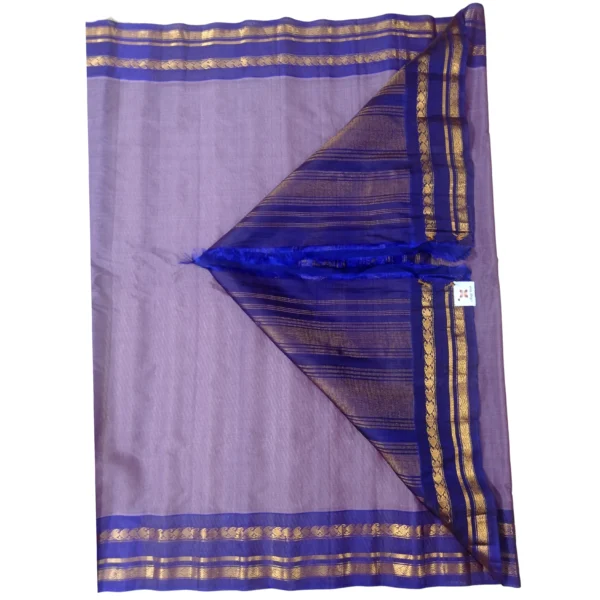Lavender colour gadwal sico silk saree - Image 2