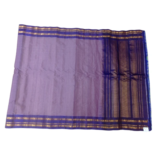 Lavender colour gadwal sico silk saree - Image 3