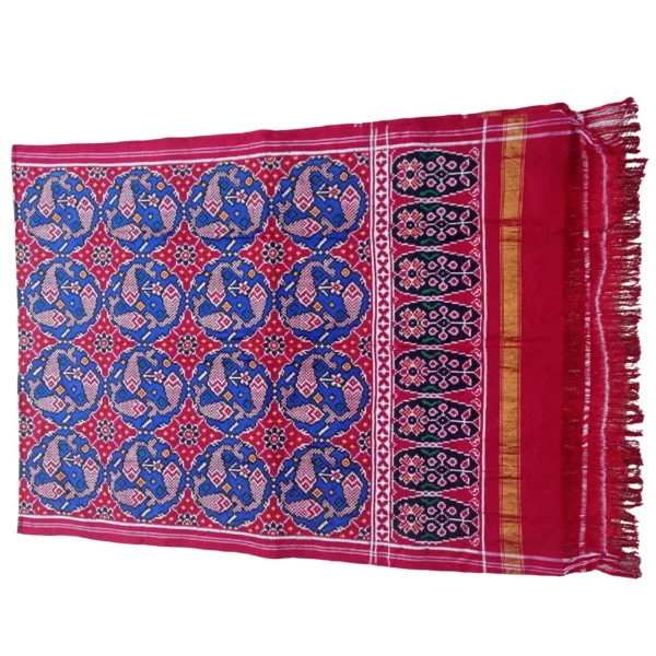 Blue colour Patan patola dupatta with beautiful fish design