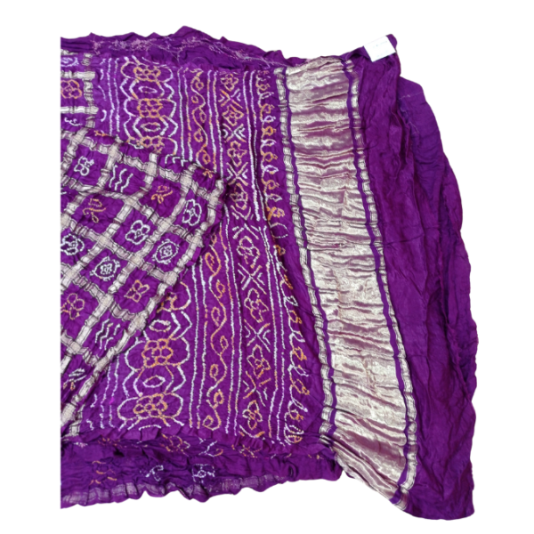 Purple colour Garchola saree - Image 4