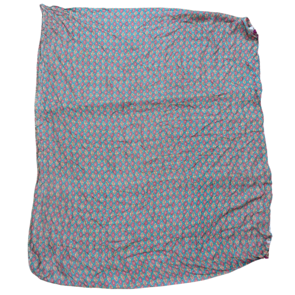 Pink and blue colour garchola bandhani Pichwai saree - Image 4