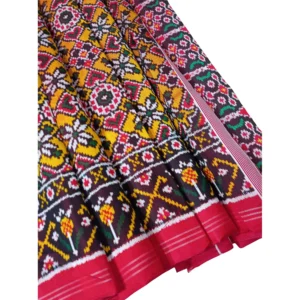Yellow colour rajkot twill patola saree