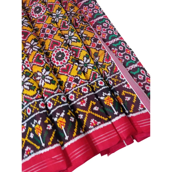 Yellow colour rajkot twill patola saree