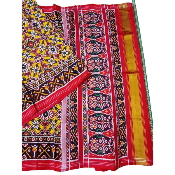 Yellow colour rajkot twill patola saree - Image 2