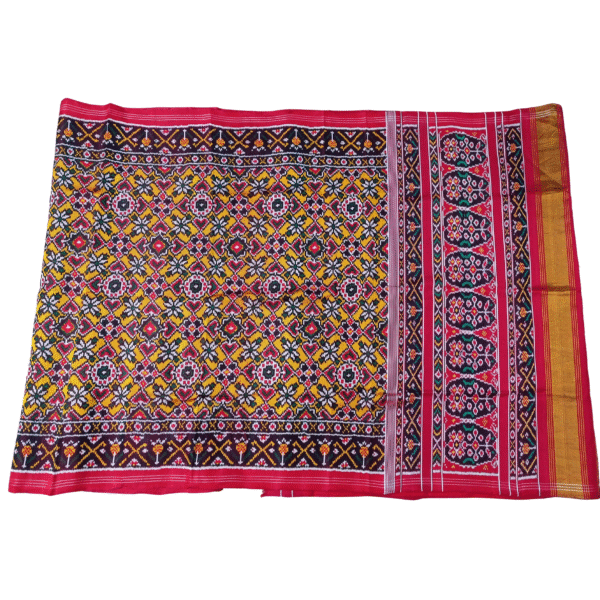 Yellow colour rajkot twill patola saree - Image 4