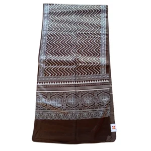 Brown colour ajrakh stole