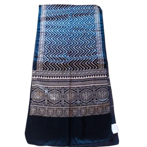 Gray blue colour ajrakh stole