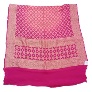 Pink Colour Bandhani Georgette Dupatta